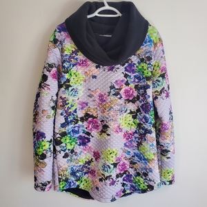 Handmade | Unisex Floral Quilted Sweater with Dual Use Collar/Hood